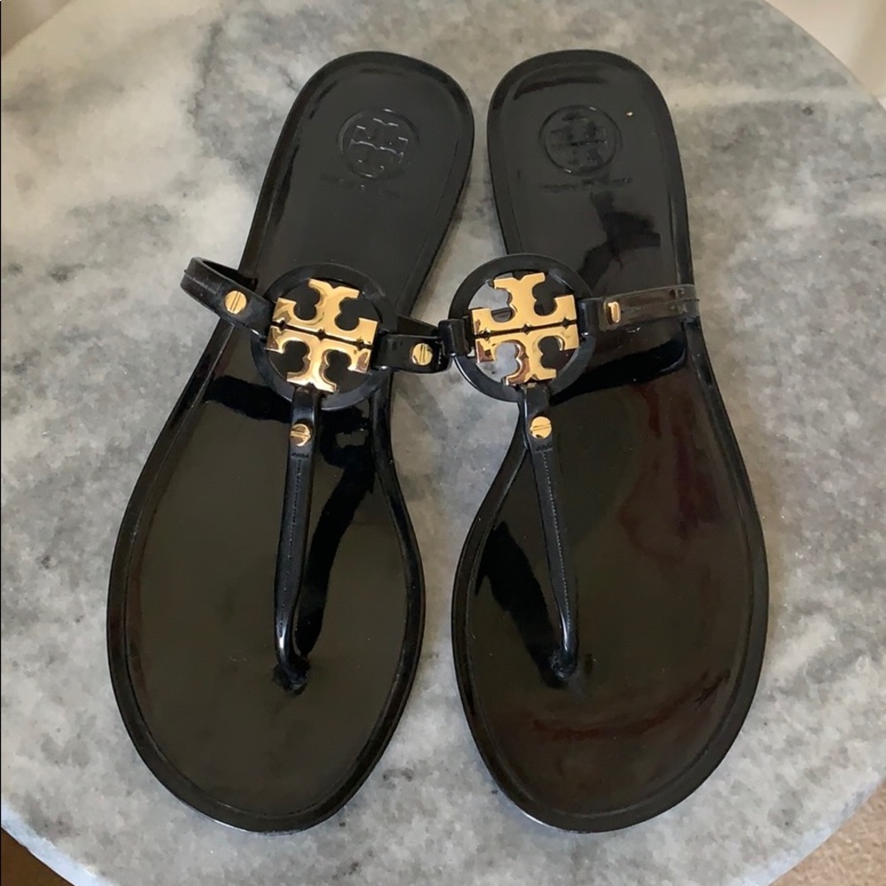 Tory Burch Mini Miller Black Jellies